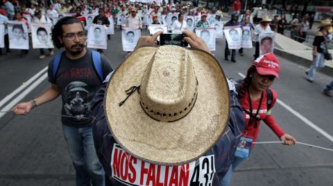 Manifestación por los estudiantes desaparecidos en México