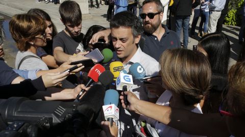 Xulio Ferreiro, en la concentración de A Coruña