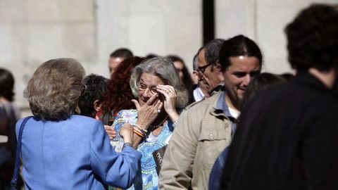 Emoción en la concentración de A Coruña.
