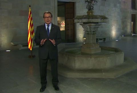 Artur Mas ofreció anoche su discurso oficial de la Diada, que coincide con el inicio de la campaña.