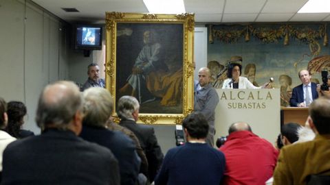 Venta de un Velázquez en una casa de subastas de Madrid.