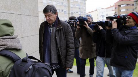 Enrique Alonso Pais, propietario de la empresa Eiriña, en los juzgados de Vigo.
