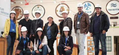 El pasado domingo, el grupo se adentró en las instalaciones de Navantia Ferrol.