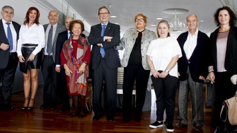 Integrantes del Colegio de Agentes de la Propiedad Inmobiliaria de A Coruña, durante la celebración de la festividad de su patrona, Santa Teresa.