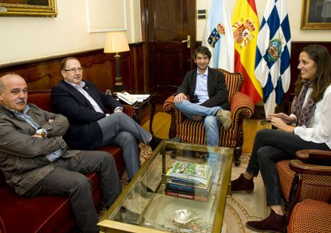 Ramos, Blanco, Suárez y Fernández Lemos en la reunión de ayer.