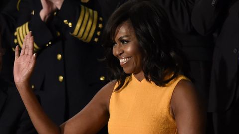 Michelle Obama, durante el último debate sobre el Estado de la Unión de su marido como presidente del Gobierno