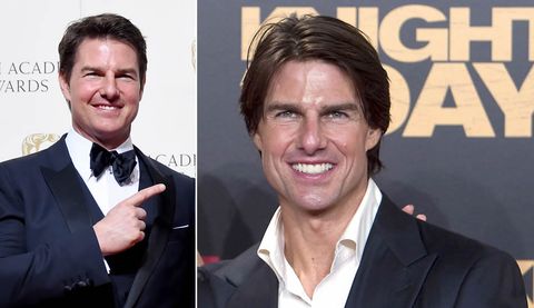Tom Cruise, ayer y en una imagen de archivo
