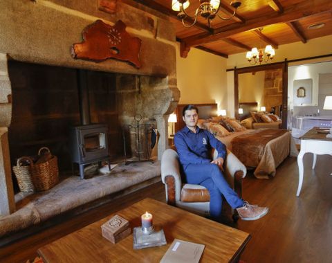 Petrizzo, en la suite de Pazo do Souto que se estrenará ahora.