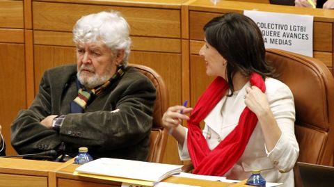 Yolanda Díaz y Beiras en el Parlamento