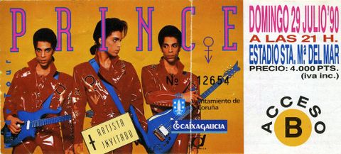 Un hito. El concierto de Prince en A Coruña en 1990 fue un hito para toda una generación de aficionados a la música, que tuvieron que pagar 4.000 pesetas de entonces para asistir.