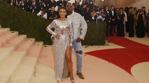 Kanye West y Kim Kardashian.