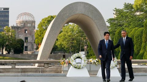 Obama, ante el monumento en recuerdo de las vctimas de Hiroshima