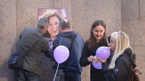 Soraya Verds y Natalia Moino, en un acto de la pasada camapaa electoral