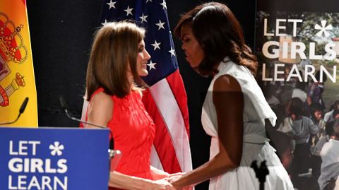 Letizia Ortiz y Michelle Obama. 