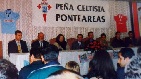 Un acto en los inicios de la peña