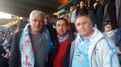 Integrantes de la agrupación, en Balaídos