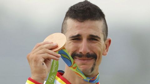 El ciclista riojano Carlos Coloma conquist otro bronce para la delegacin espaola al concluir en tercera posicin la prueba de Mountain Bike.