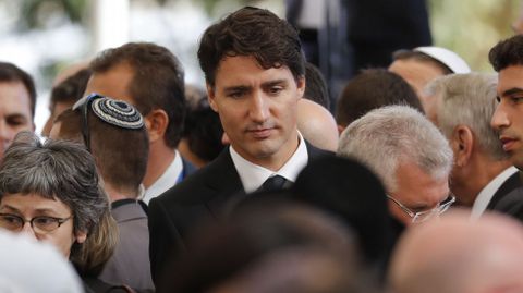 El primer ministro canadiense, Justin Trudeau, fue otro de los asistentes a la ceremonia