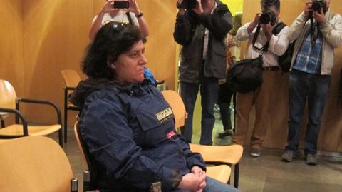 La mujer acusada del abandono de sus tres hijas en Oviedo, en un momento del juicio