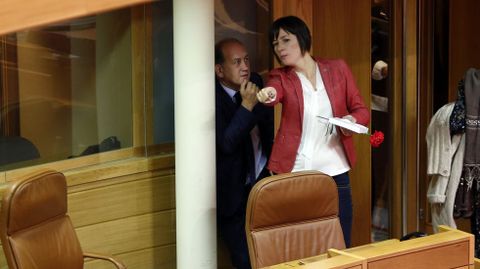 Leiceaga y Ana Pontón, en un aparte