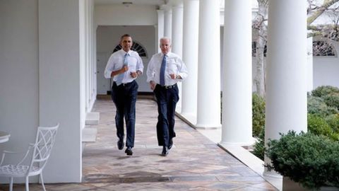 Unas carreritas junto al vicepresidente Biden