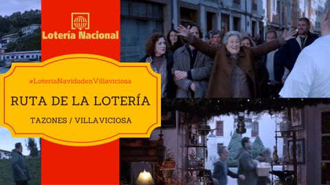 Cartel de la Ruta de la Lotera en Tazones y Villaviciosa