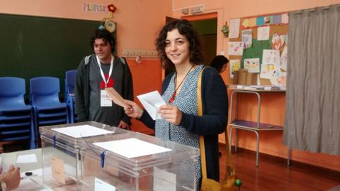 Tania Gonzlez y David Salcines, en las elecciones del pasado 26 de junio.