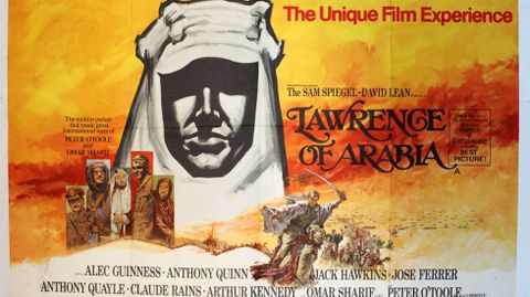 Cartel de la pelcula Lawrence de Arabia, en la que trabaj el asturiano Gil Parrondo.Cartel de la pelcula Lawrence de Arabia, en la que trabaj el asturiano Gil Parrondo