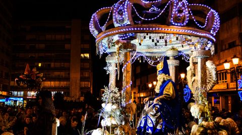 El rey Melchor en la cabalgata de reyes de Oviedo