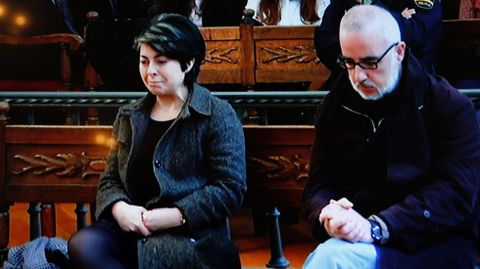 Rosario Porto y Alfonso Basterra, durante el juicio