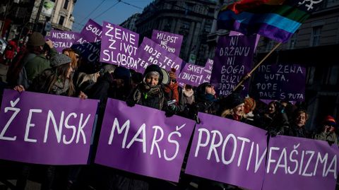 Mujeres contra el fascismo en Belgrado