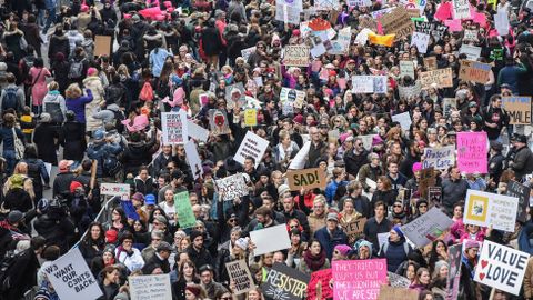 Multitud en Nueva York