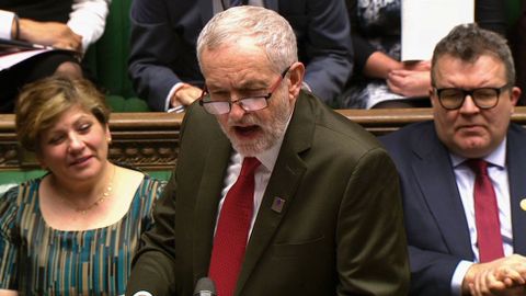 Jeremy Corbyn, en el Parlamento británico