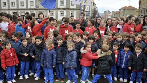 La Compañía de María tomó la plaza de España por el Día de la Paz