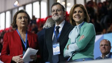 Luis Fernanda Rudi, Rajoy y Mara Dolores de Cospedal. 