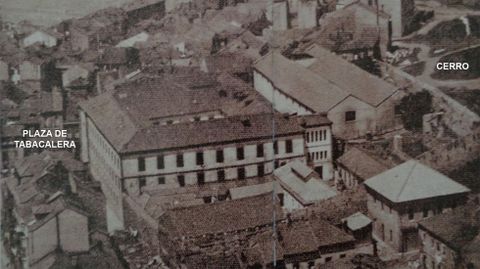 Fotografía del complejo de Tabacalera en Gijón de 1930 incluida en el informe de Plataforma Tabacalera