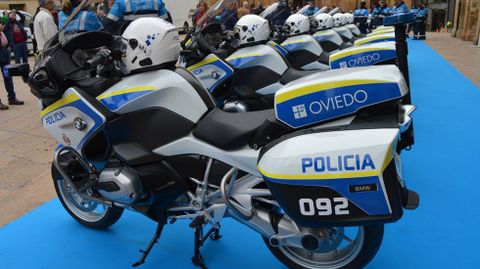 Presentacin de las nueva flota de motos del Ayuntamiento de Oviedo.Presentacin de las nueva flota de motos de la Polica Local