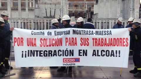 Protesta de los trabajadores de Montrasa.Protesta de los trabajadores de Montrasa