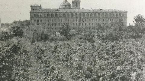 Antigua huerta del colegio, en los terrenos que hoy ocupa el Parque dos Condes