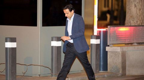 El consejero de OHL Javier López Madrid, a su salida de la Audiencia Nacional tras declarar ante el juez Eloy Velasco