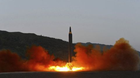 Lanzamiento de un misil en Corea del Norte