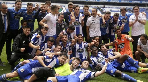 Así celebra el Fabril su ascenso a Segunda B