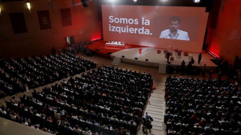 Luis Tudanca, presidente del Congreso Federal del PSOE, se dirigie a los delegados durante la inauguracin del cnclave socialista.