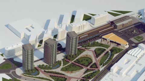 Simulacin de urbanizacin en el entorno de la Estacin Intermodal