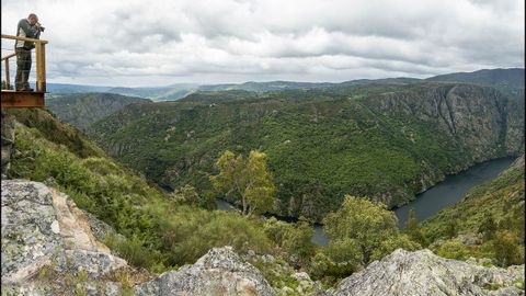 El mirador de O Boqueiriño ofrece un amplio panorama del cañón del Sil