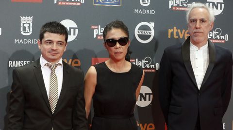 La directora de arte Ailí Chen, el compositor Mariano Loiácono y el director de fotografía Guillermo Nieto