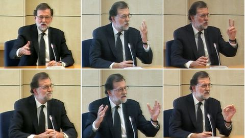 Los momentos destacados de la declaración de Rajoy