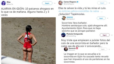 La polémica por el vestuario de las socorristas de Gijón invade las redes
