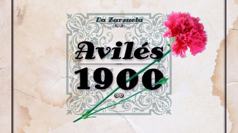 Cartel promocional de la zarzuela Avils 1900.Cartel promocional de la zarzuela Avils 1900