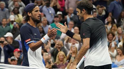 Feliciano López y Roger Federer